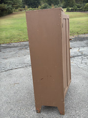 antique primitive 1 door cupboard cabinet painted jelly milk farm house country