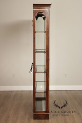 Union National Traditional Cherry Lighted Two Door Display Cabinet