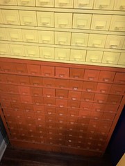 Collectible Vintage HOBART 100 Drawer Small Part File Cabinet *Yellow Unit Only