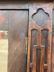 Extraordinary Antique Stickley Style Arts+Crafts Oak China / Curio Cabinet