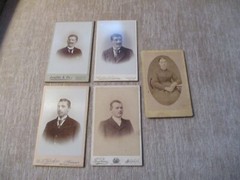 (5) ANTIQUE GERMANY CABINET CARD PHOTOGRAPHS