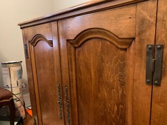 Antique Solid Cherry TV Cabinet – 1960s – 32 1/2” x 36” h x 20″ – vintage