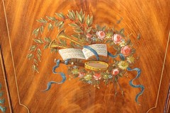 Rare Mahogany Adams Paint Decorated Edwards and Roberts Monumental Breakfront