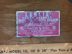 1970 Leslie Tone Cabinet 147 in Working Condition