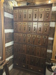 Antique Globe Warnicke Quarter Sawn Oak 37-Drawer Stacking File Billing Cabinet