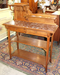 French Antique Oak Art Nuovo Sideboard / Server