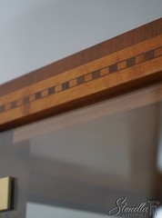 70889: HICKORY WHITE Genesis Collection Biedermeier Curio Cabinet