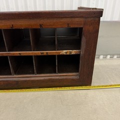 Antique Wood Post Office Mail Sorter General Store Wall Display Early 20th Cent.