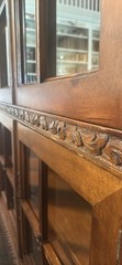 Vintage 20th Century French Provincial Hutch Cabinet With Glass Windows