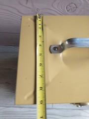 Rare Vintage Square Shaped Metal Box Large File Box Recipe