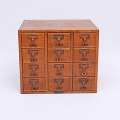 Vintage 50s Index Card Cabinet Gaylord Bros. Stockton California USA 6.Z