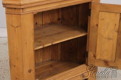 L73540: Chippendale Scrub Pine Corner Cupboard China Cabinet