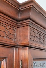 70401: HENKEL HARRIS Cherry Large China Cabinet Breakfront