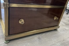 Brass and Walnut Frasier Etagere By Baker Laura Kirar Collection Shelf