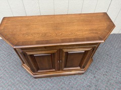 67869 Elegant Cherry Wood Console Cabinet with Paneled Doors
