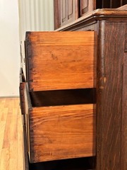 Late 19th Century Solid Quarter Sawn Oak Cabinet