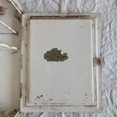 Antique 1920’s Metal Shaving Cabinet With Mirror