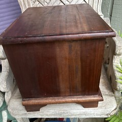 Antique Apothecary Spice Chest, Footed Horizontal Cabinet, 8 Drawers Brass Knobs