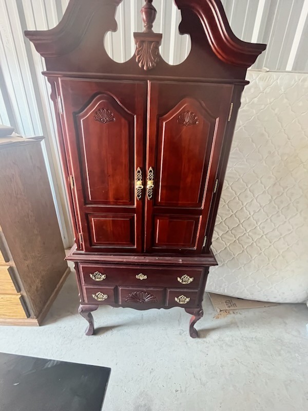 vintage hi-boy cherry cabinet