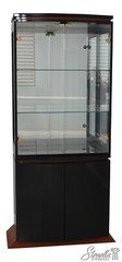 66620: HENREDON Modern Design Black Lacquer Display Cabinet