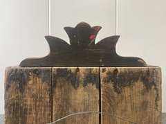 🔥 Antique Old 19th c. American Folk Art Rustic Country Primitive Spice Cabinet
