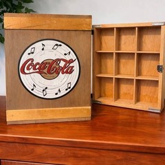Vintage Coca-Cola Wall Cabinet Display Shelf Retro Coke Storage Box