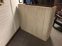 ANTIQUE VTG PRIMITIVE KITCHEN BEADBOARD WALL JELLY CABINET 2 SHELVES 40 X 48”