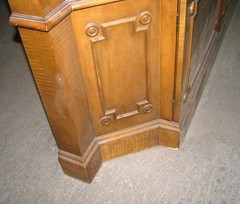 Antique Carved Solid Maple China Closet