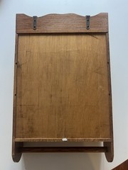 VTG Oak Mirrored Wall Mount Medicine Cabinet with Towel Bar 21 X 13