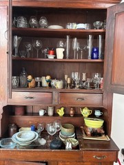 Antique dry sink cabinet, probably 19th c. american