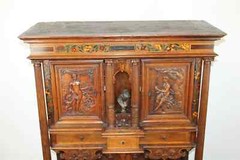 Antique Cabinet, French Renaissance Revival, Wine Cabinet, 19th C 1800s
