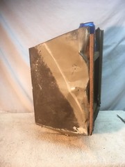 Primitve Kitchen Metal Cabinet Shelf Flour Bin Country Cottage Decor