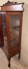 Antique Oak Rectangular Small Curio Cabinet