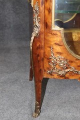 Francois Linke Attributed Louis XV Figural Bronze Ormolu Mahogany Vitrine