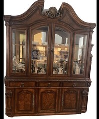 china cabinet with glass doors forest designs. beautifully crafted wood w/lights