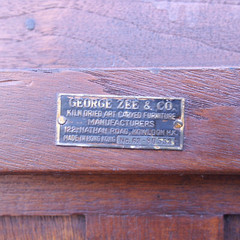 George Zee & Company Rosewood Dry Bar Cabinet 1963 Hand Carved