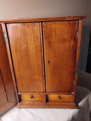 Fab Antique Arts & Crafts Wood Dutch Wall Cabinet Intricate Hd/Carved MUST SEE