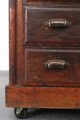 Antique Industrial Quarter Sawn Storage Oak Cabinet