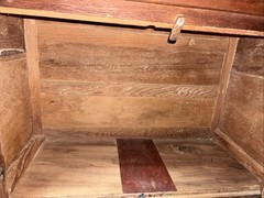 Antique Pie Safe Cabinet With Distinctive Design Stamped In Metal