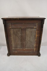 Antique Napoleon III Burl Walnut 2 Door Wardrobe Cabinet with Bronze Plaques