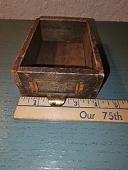 Antique 1920’s Apothecary Wood Drawer W/Brass Pull And Label Plate-Very Good