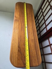 Vintage HTF Mid Century Eppco Enterprises Teak Tambour Door Wall Mount Cabinet