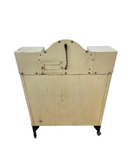 Antique Industrial Art Deco Doctors Dental Cabinet Curio Metal Hutch Apothecary