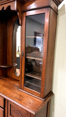 English Oak Buffet China Cabinet | Antique Furniture