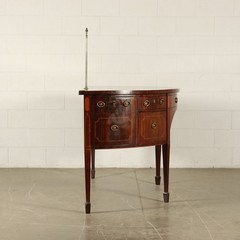Antique Servant George III Mahogany Ebony Maple Brass XVIII Century England Abou
