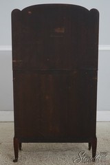 L73273: Vintage Regency Style 3 Tier Inlaid Mahogany Cabinet