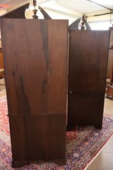 Pair of English Regency Style Mahogany Inlaid Corner Cabinets