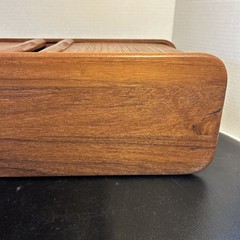 Vintage Mid Century Kalmar Teak Tambour Door Wall Mount Cabinet