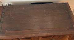 Antique Solid Walnut 1 Door 3 Shelf Spaces Perfect Size Cabinet For Any Room