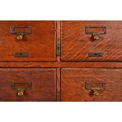 Antique Mission Oak Arts & Crafts Card Catalog or File Cabinet, Circa 1900